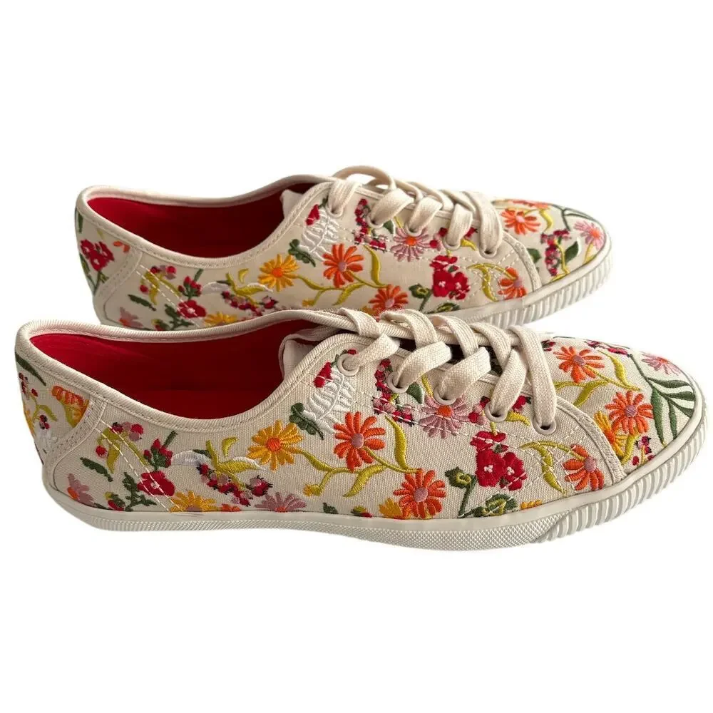 Kate Spade Tennison Sneakers Women’s Size 9 Floral Embroidered – Never Worn